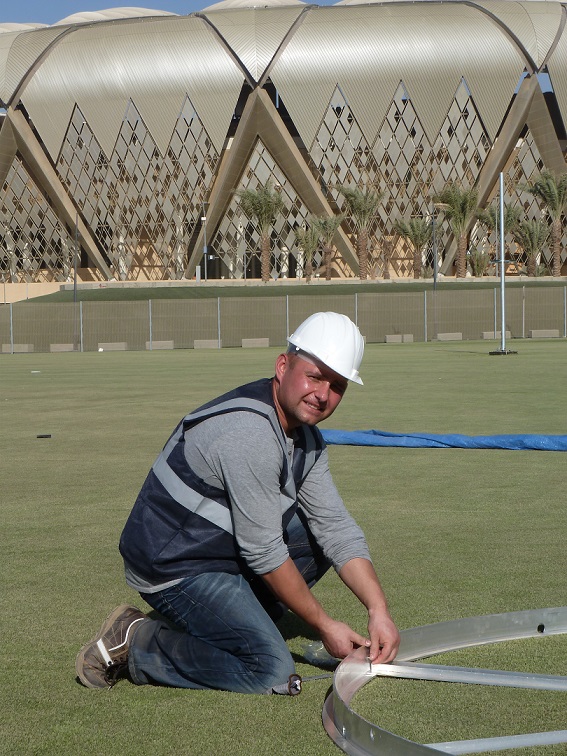 Montage Diskusring King Abdullah Sports City Montage Diskusring King Abdullah Sports City