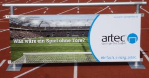 Barrier and board advertising