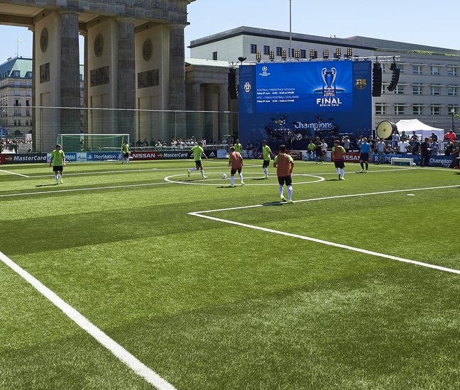 Soccer Court von artec beim Champions League Fest in Berlin