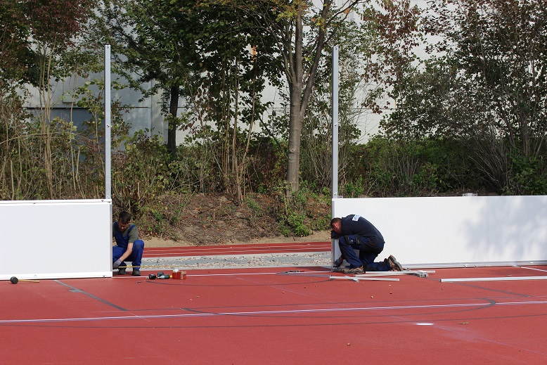 Soccer - Court Aufbau bei der IGS Melle Soccer - Court Aufbau bei der IGS Melle