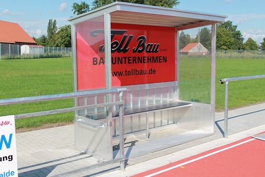 Schulzentrum Nordwalde - Spielerkabine von artec Sportgeräte