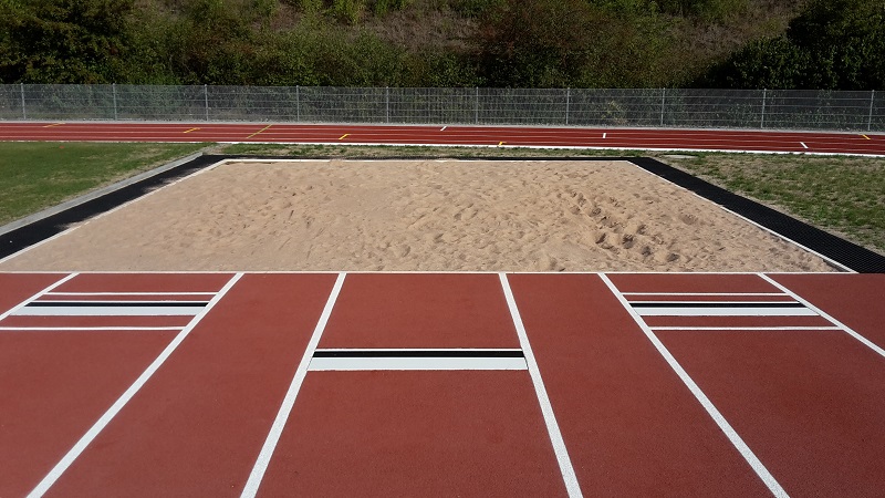 Take-off board for long jump facility with jump pit Take-off board for long jump facility with jump pit