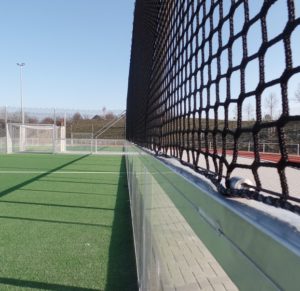Soccercourts artec De Luxe - glazed transparent barrier elements