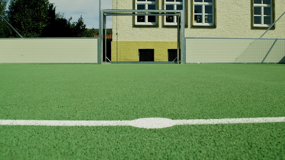 Cold hall with soccer court Cold hall with soccer court