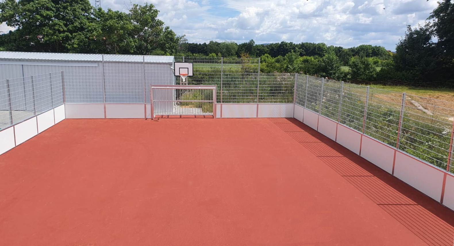 Soccer cage for the CBES in Lollar from artec Sportgeräte