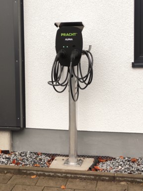 Wallbox zum Laden von Elektroautos mit grünem Strom bei artec Sportgeräte