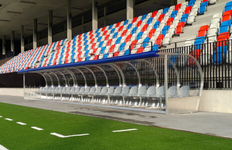 Spielerkabinen Fußball für die Sportanlage Rheinwiese in Schaan